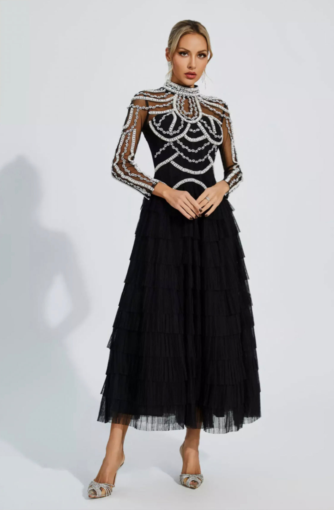 Cadence beaded maxi dress
