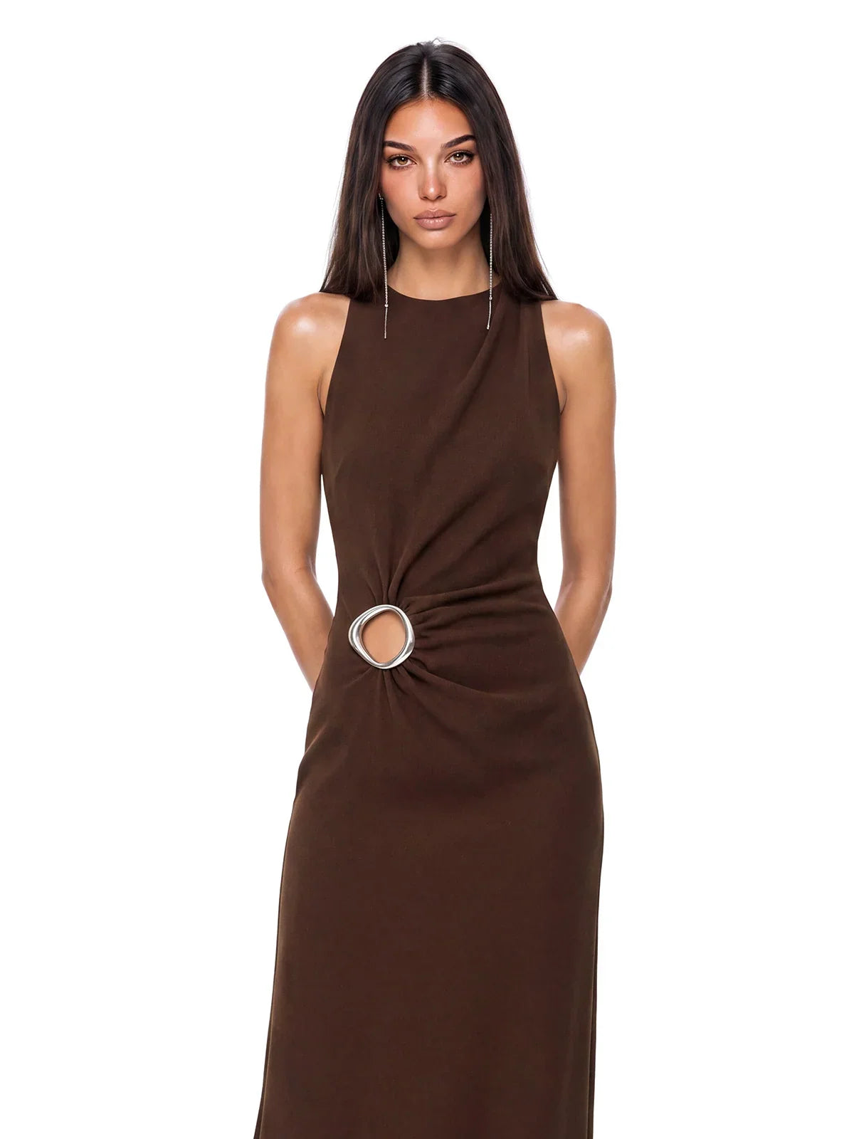 Sorelle Ring Detail Maxi Dress