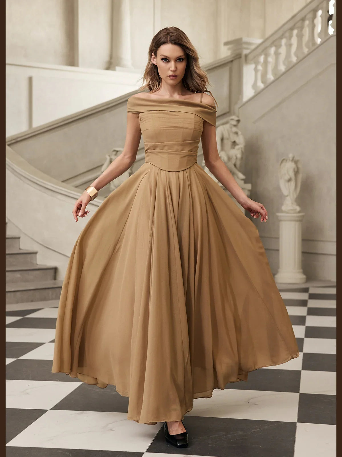 Laurette Draped Maxi Dress
