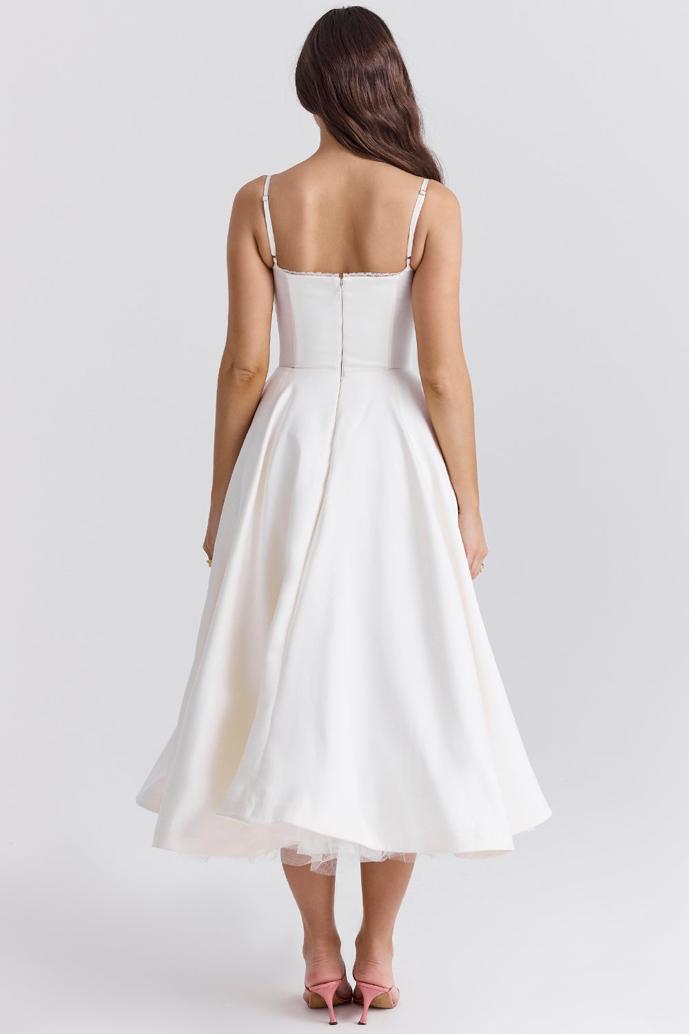 Mademoiselle midi dress- Ivory white