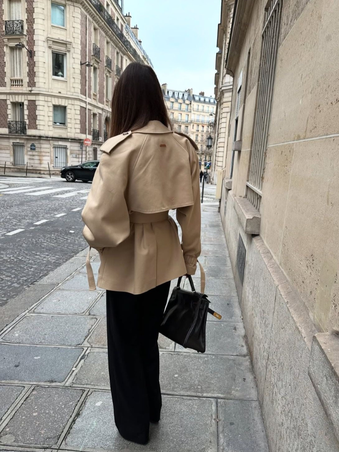 Cath | Short Belted Trench Coat