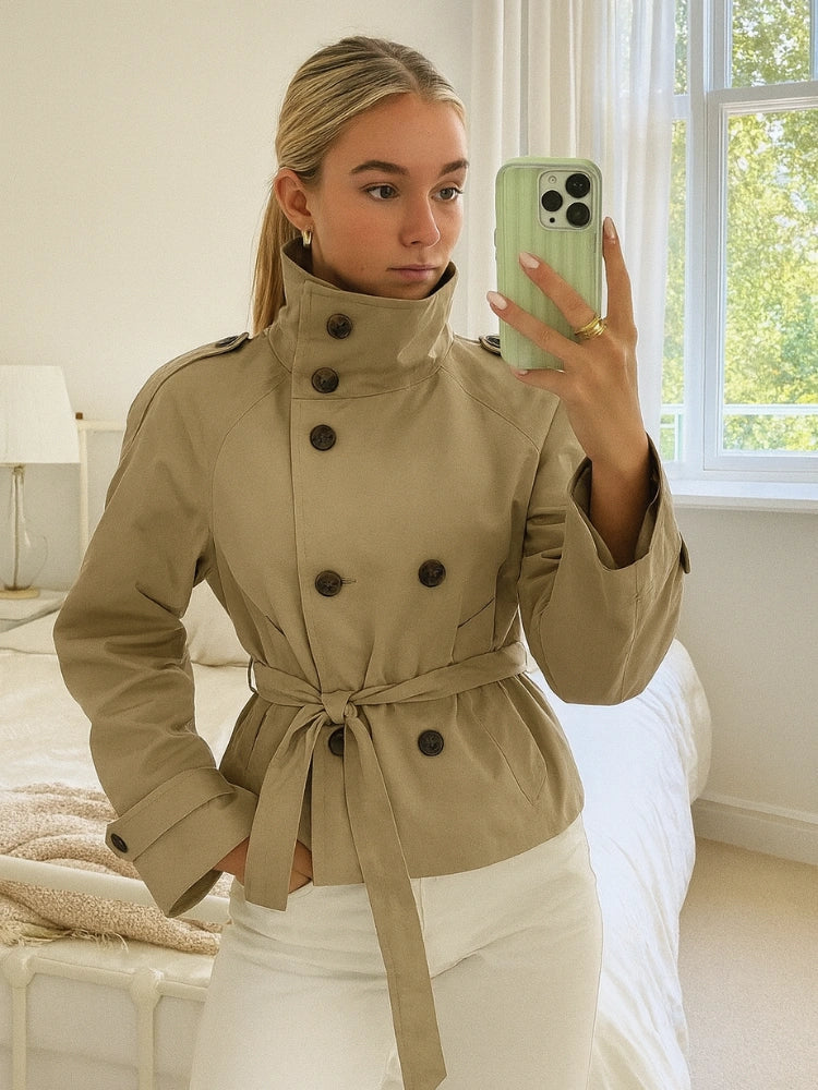 Cath | Short Belted Trench Coat