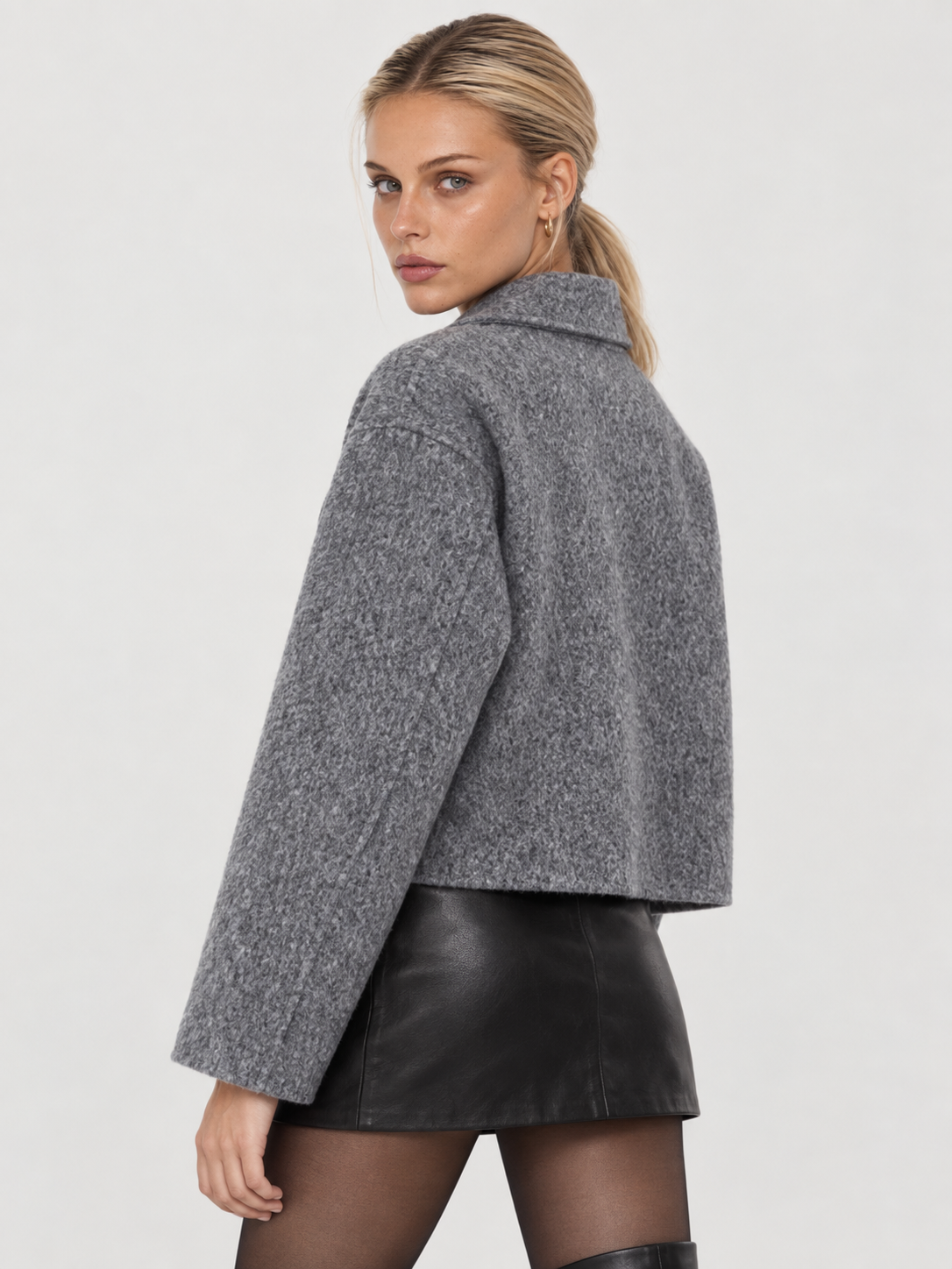 Women's Oversized Cropped Zip Jacket SOPHIE