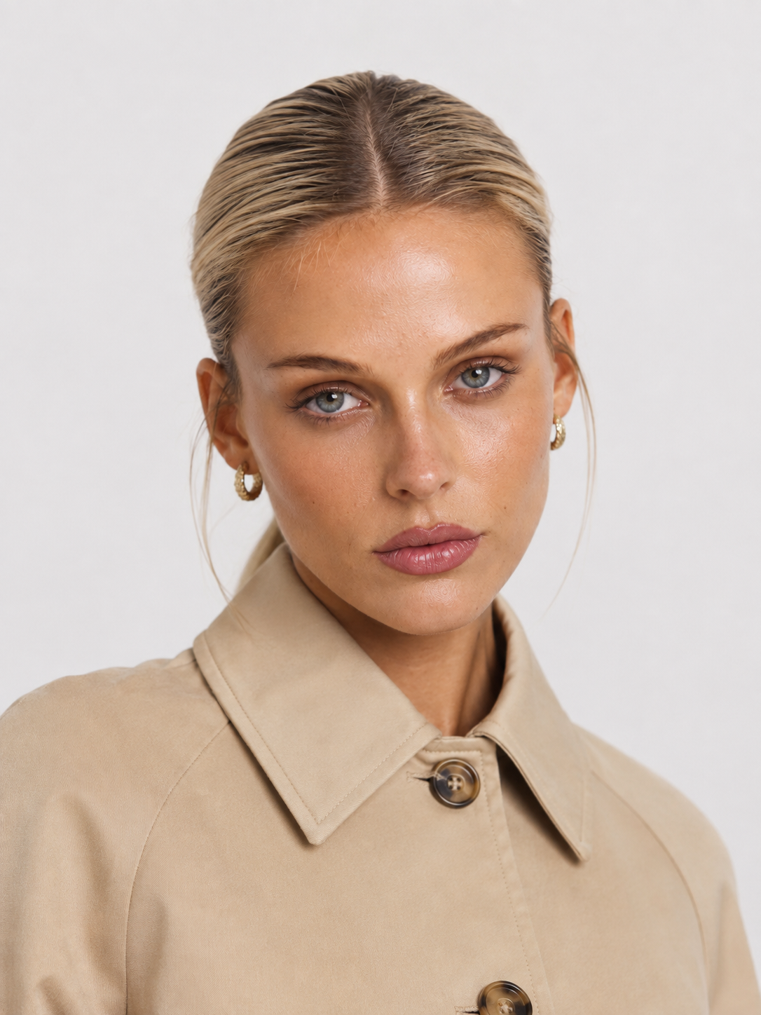Women's Minimal Button-Up Trench Coat MIA