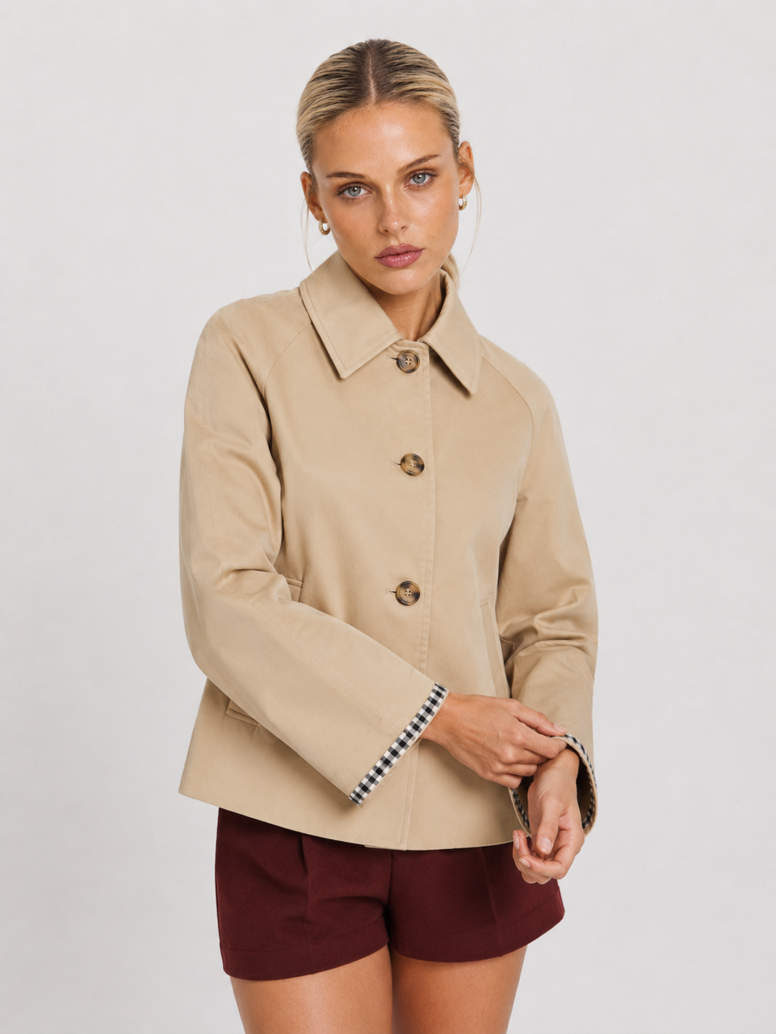 Women's Minimal Button-Up Trench Coat MIA