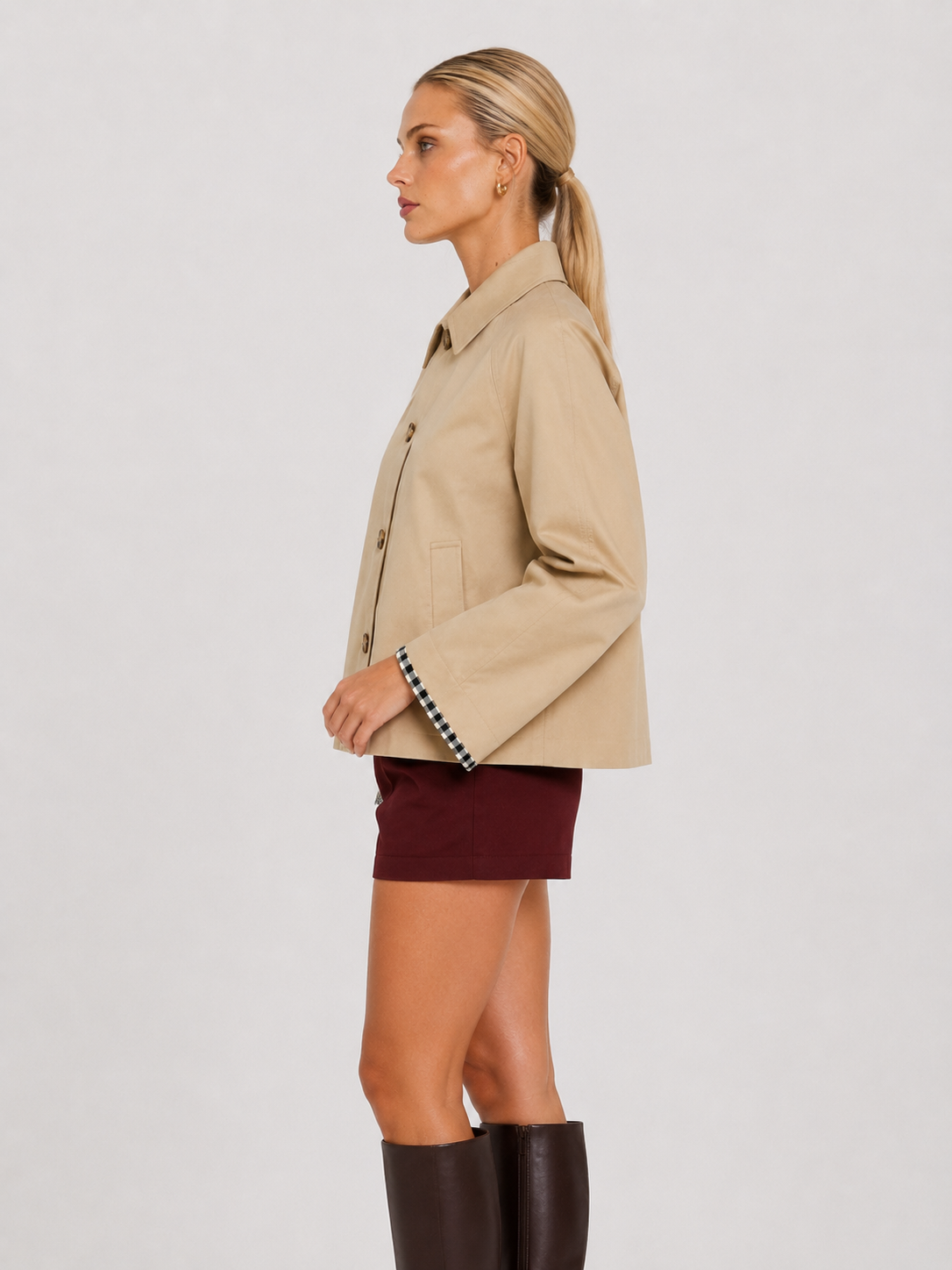 Women's Minimal Button-Up Trench Coat MIA