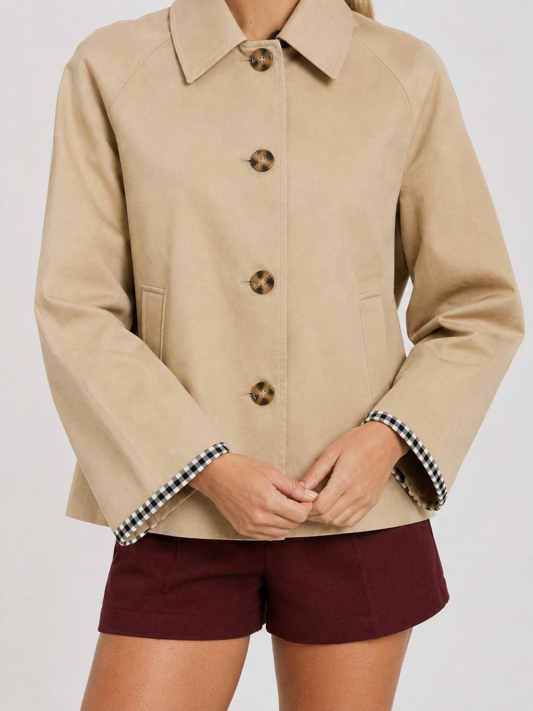Women's Minimal Button-Up Trench Coat MIA