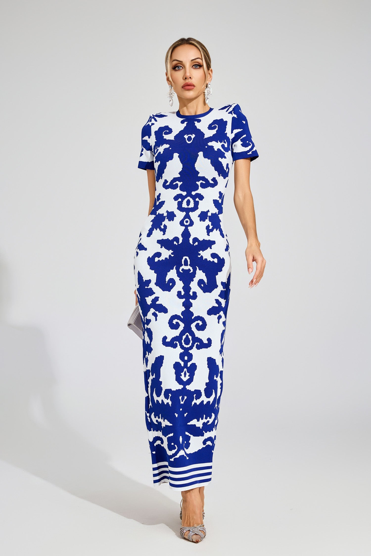 Monaco Knit Print Maxi Dress