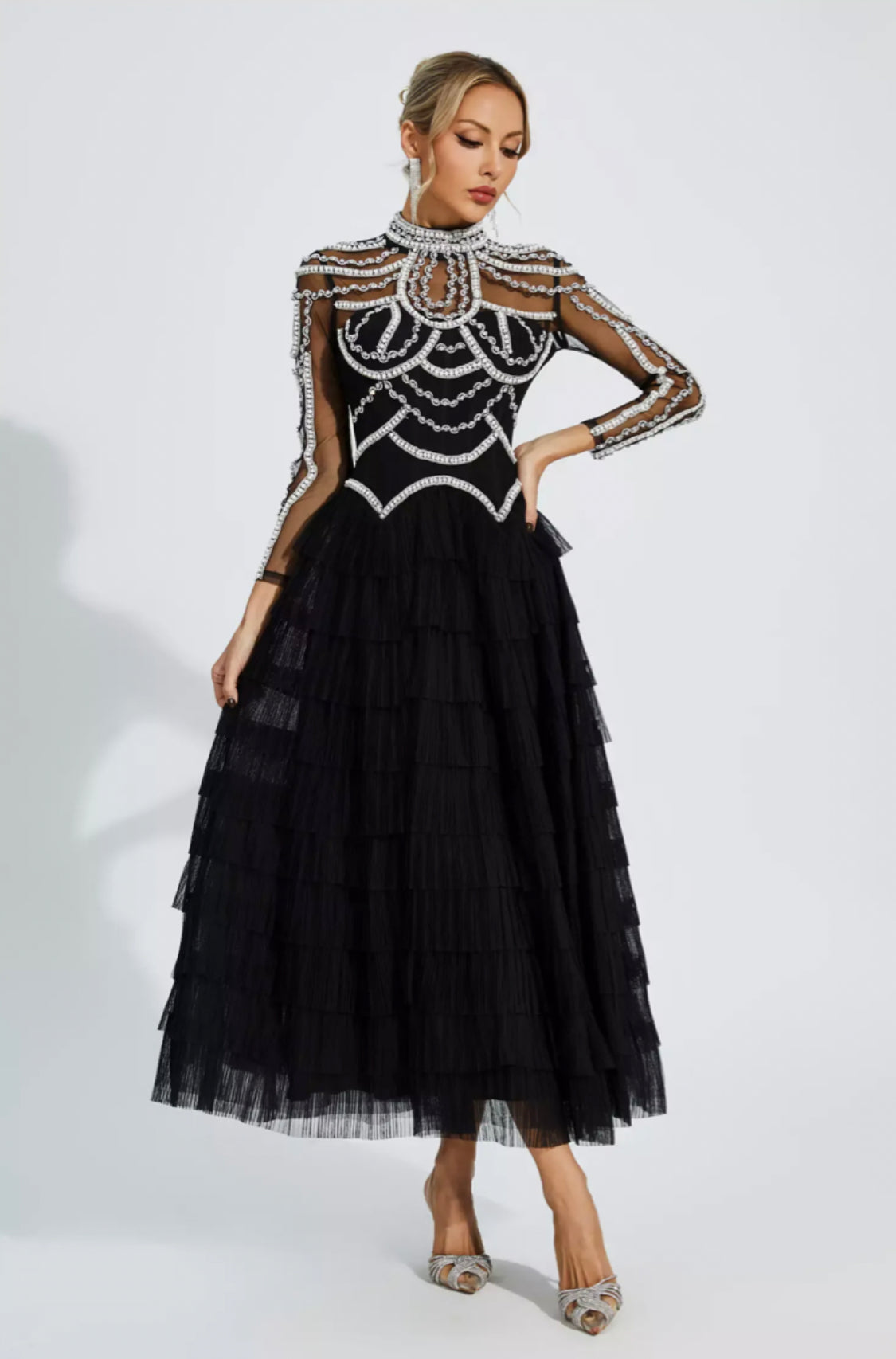 Cadence beaded maxi dress