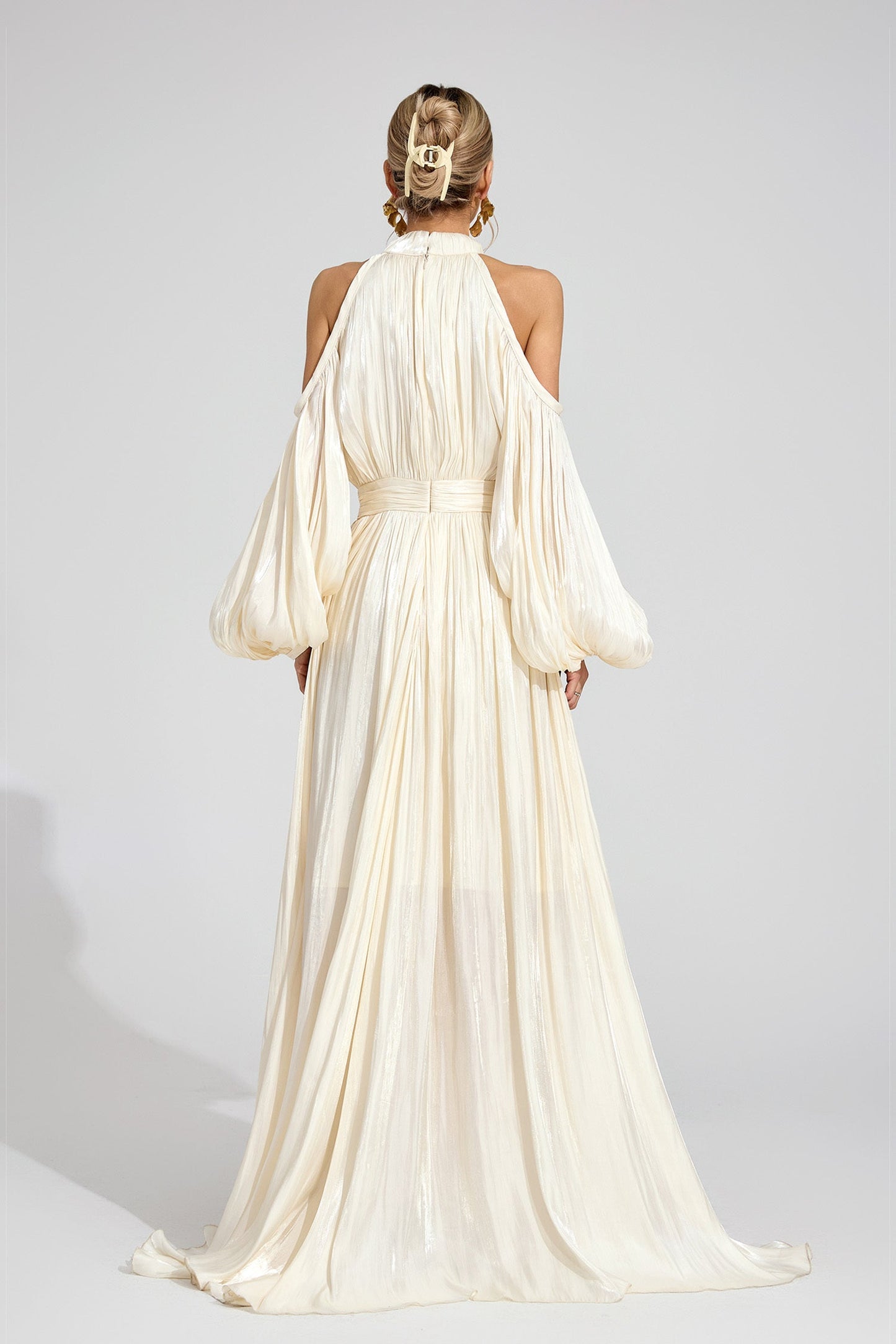 Celestia Silk Drape Gown
