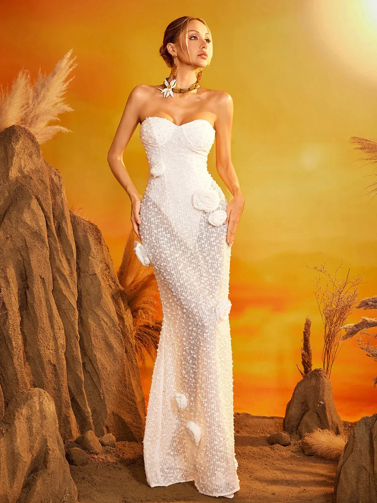 Belle Rosette Corset Gown