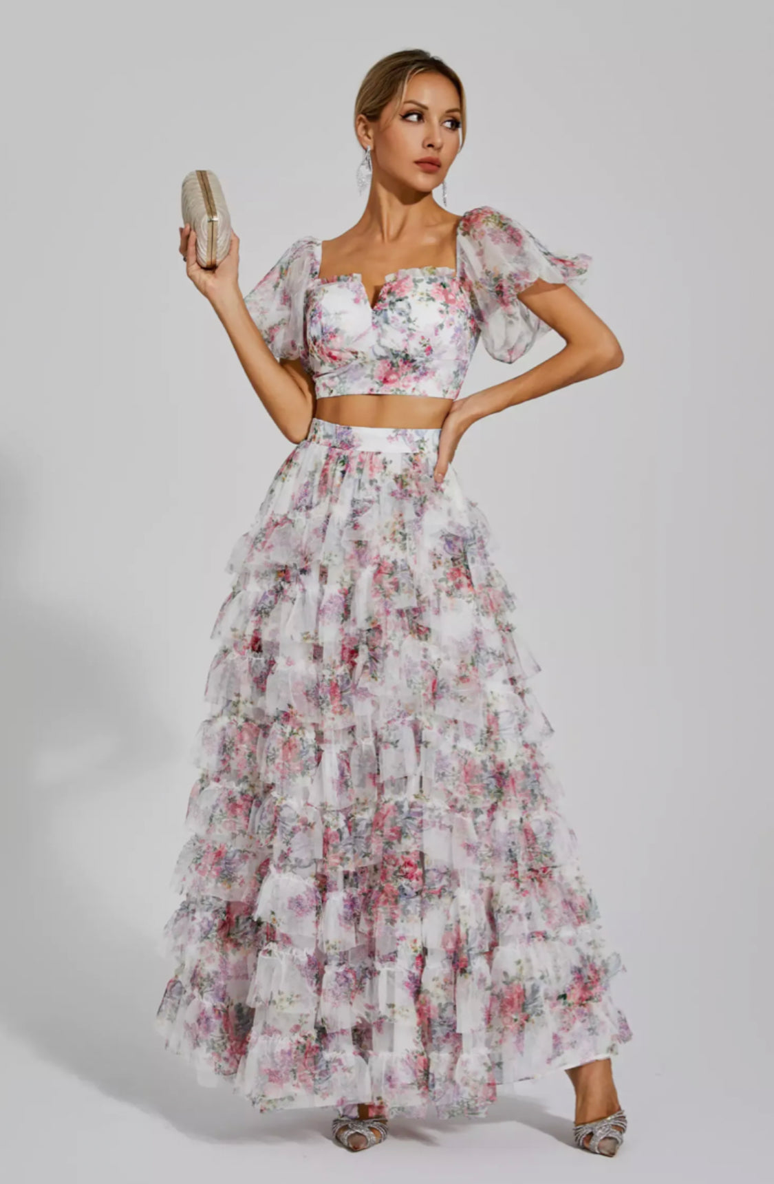 Braylee floral ruffle set