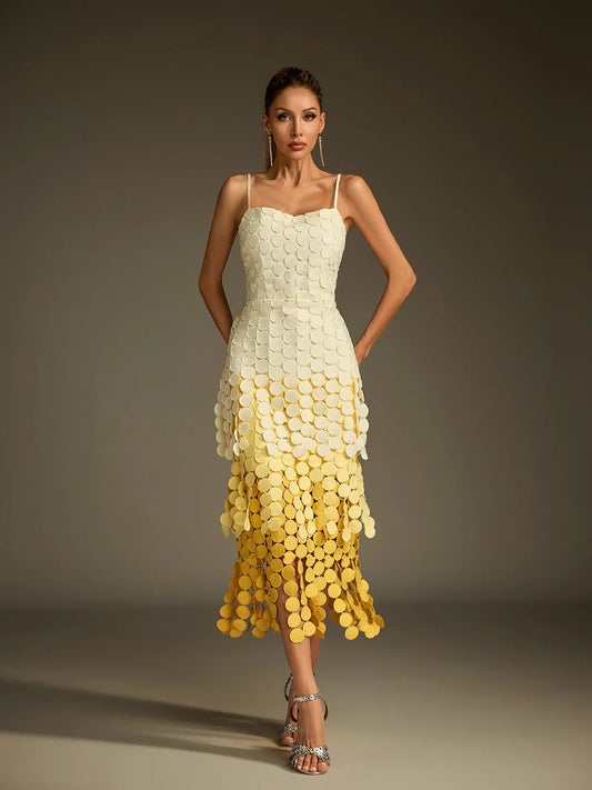 Aurélie Ombre Circle Midi Dress