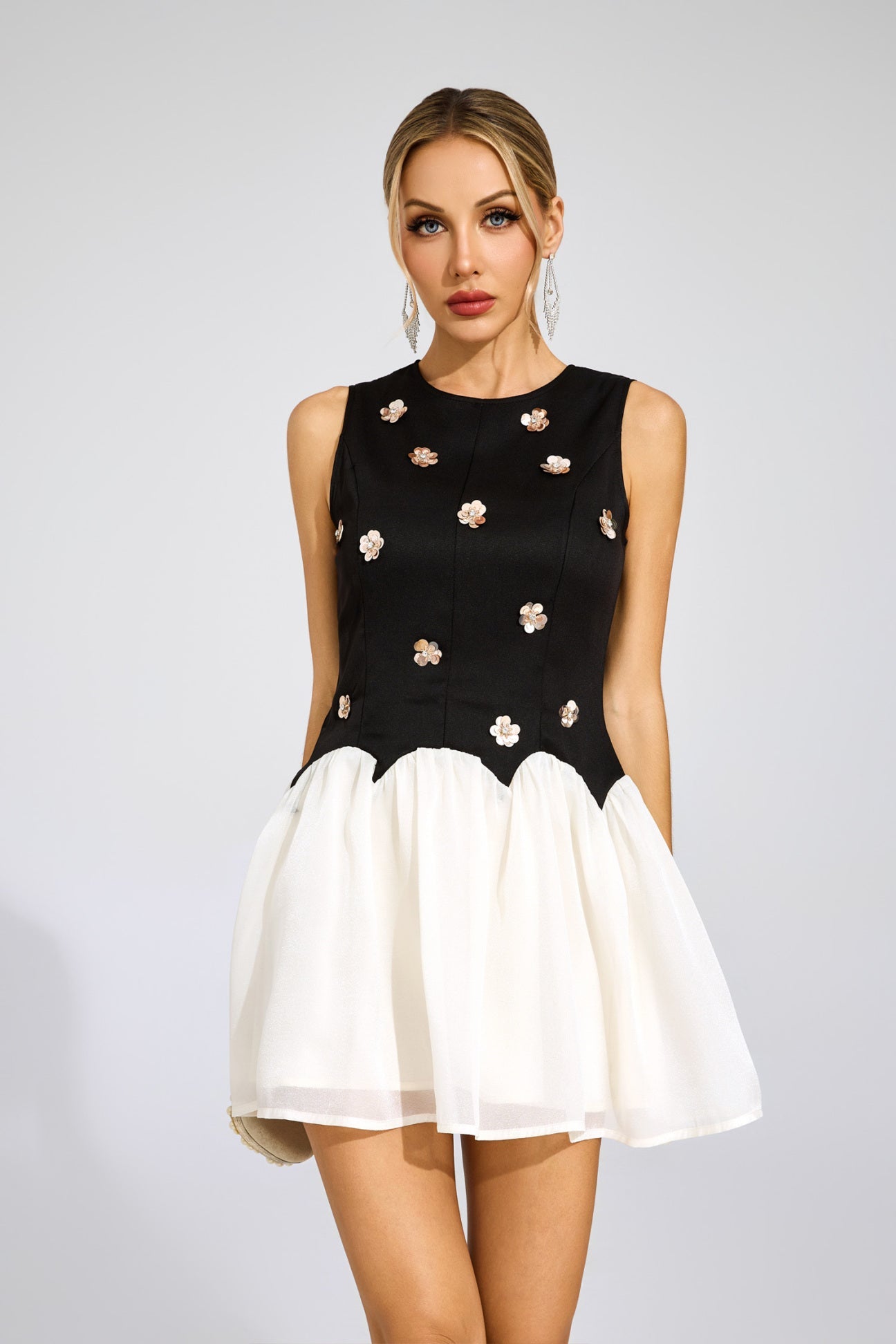 Margot Flower Blossom Mini Dress