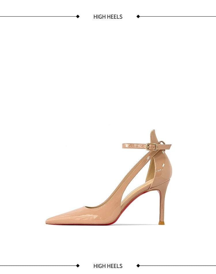 Scarlet Nude Ankle Strap Heels