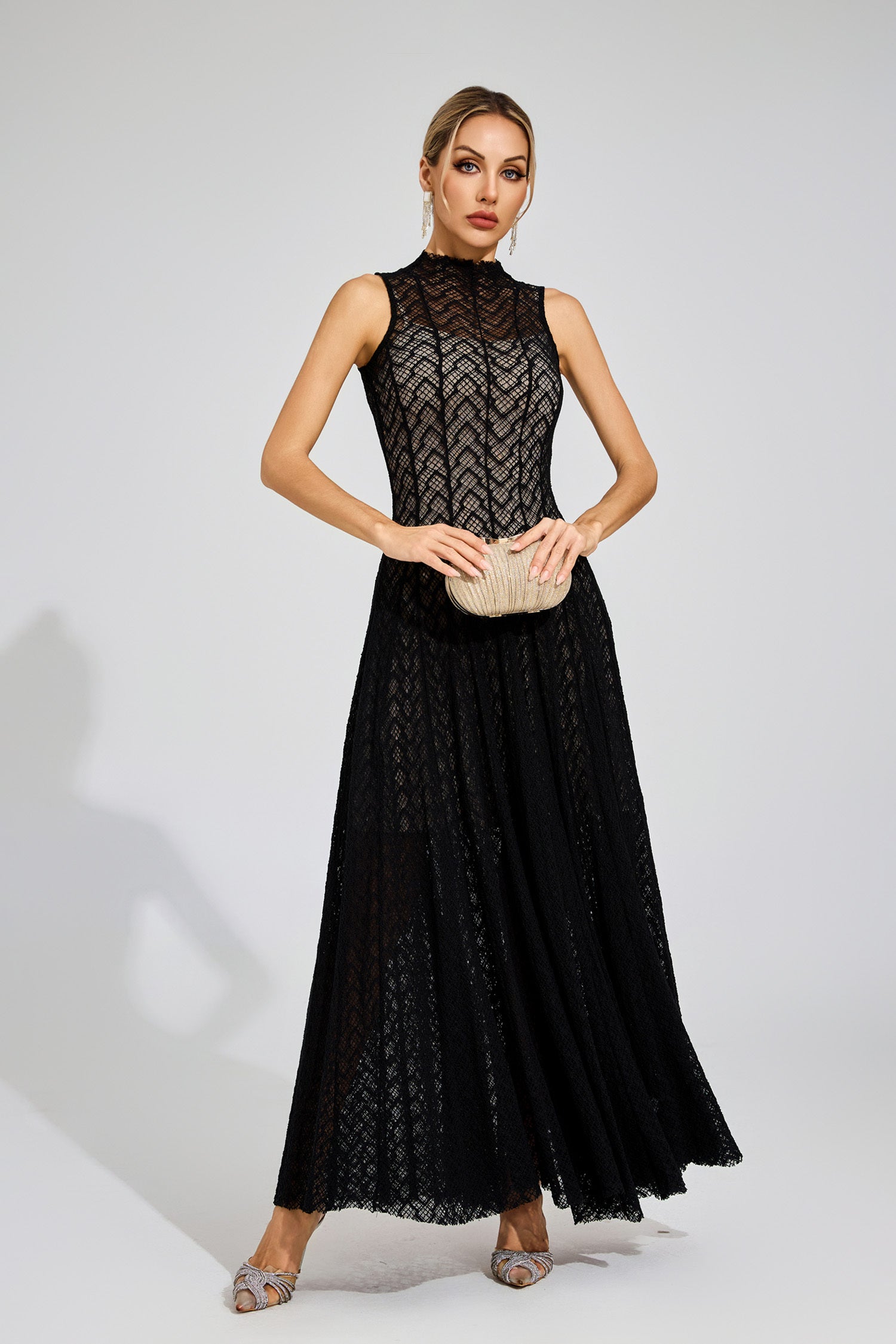Margot Lace Illusion Gown
