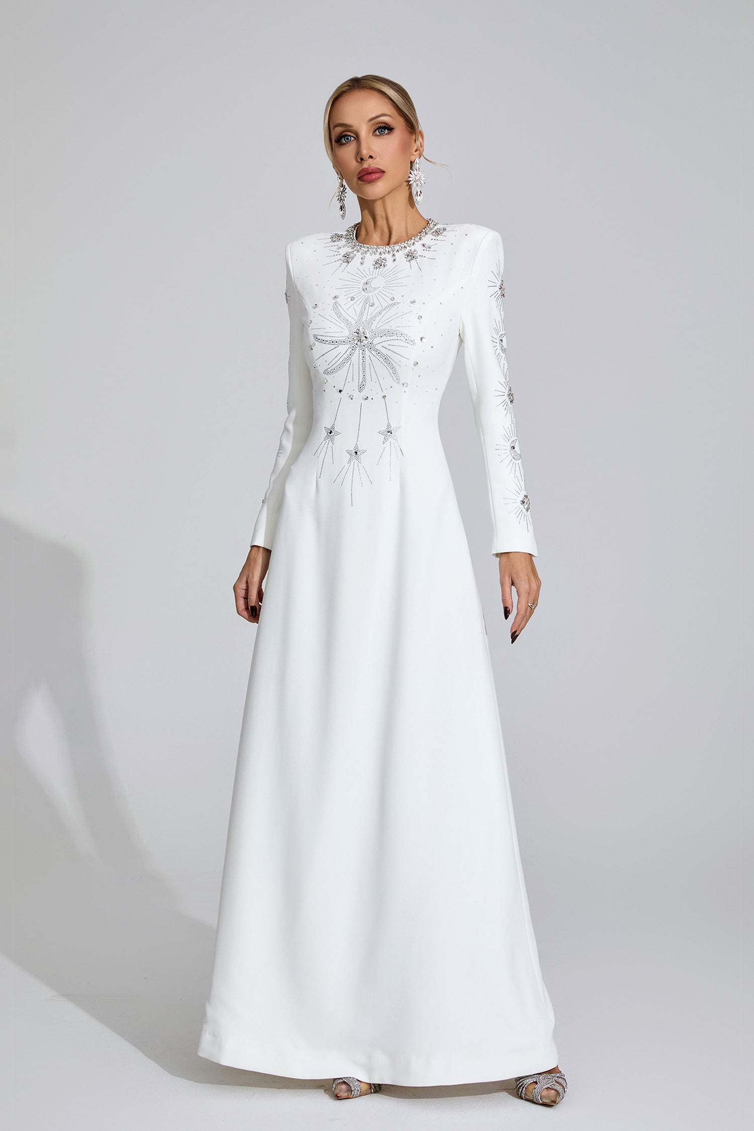 Cele Crystal Embellished Gown