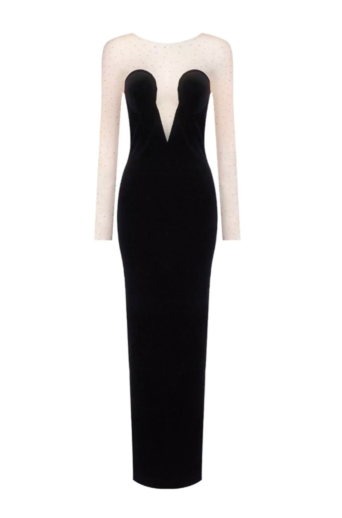 Maddie velvet maxi dress