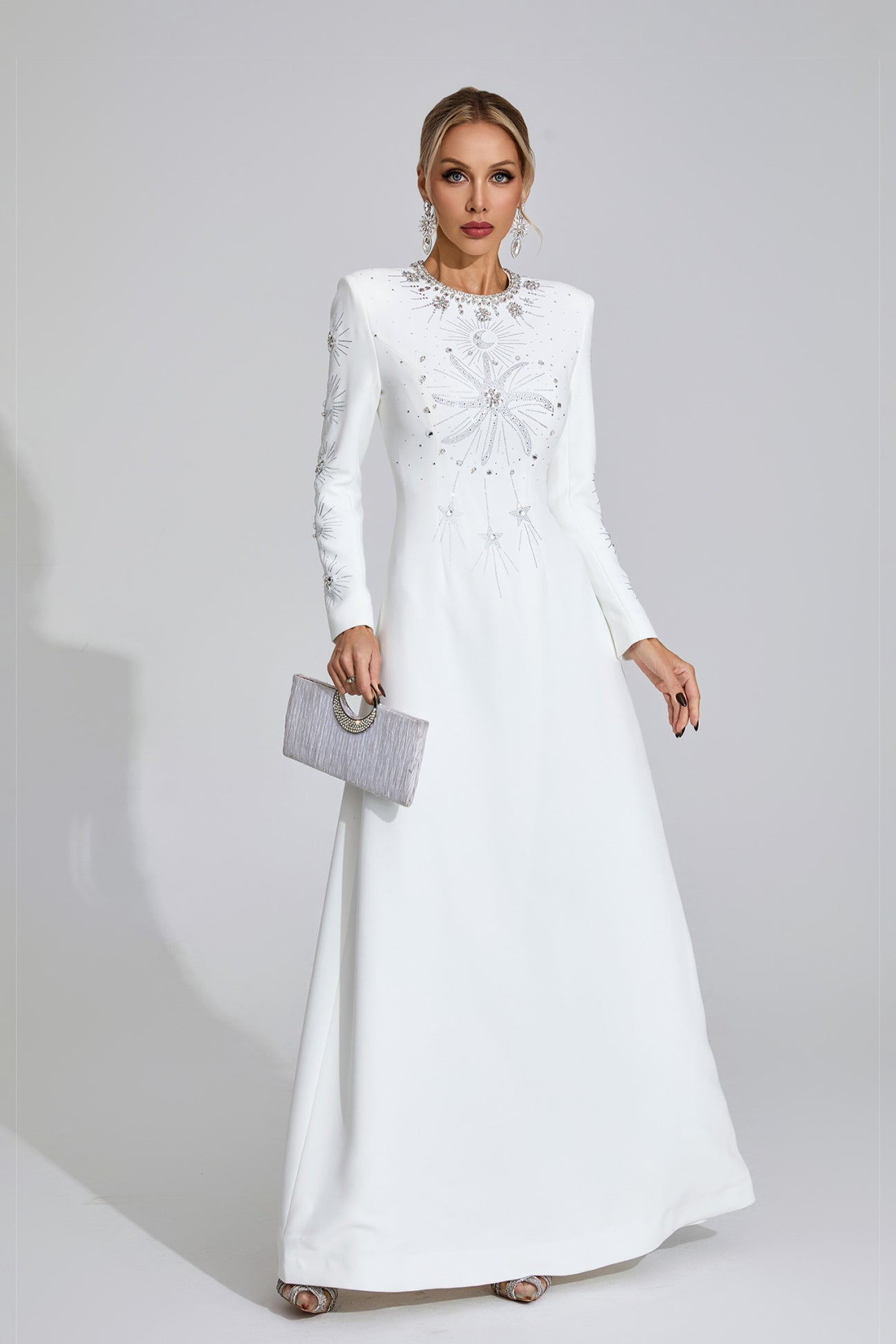 Cele Crystal Embellished Gown