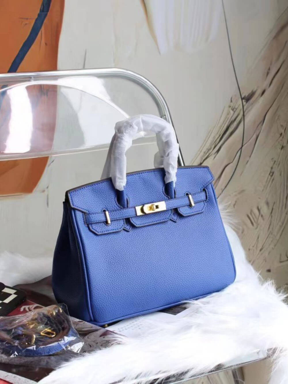 Commuter Single-Shoulder Crossbody Handbag Kelly Bag Royal Blue