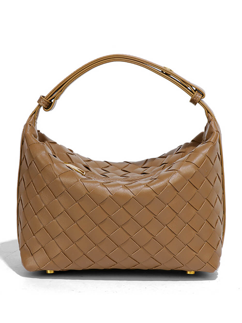 Versatile Handwoven Box Bag Brown