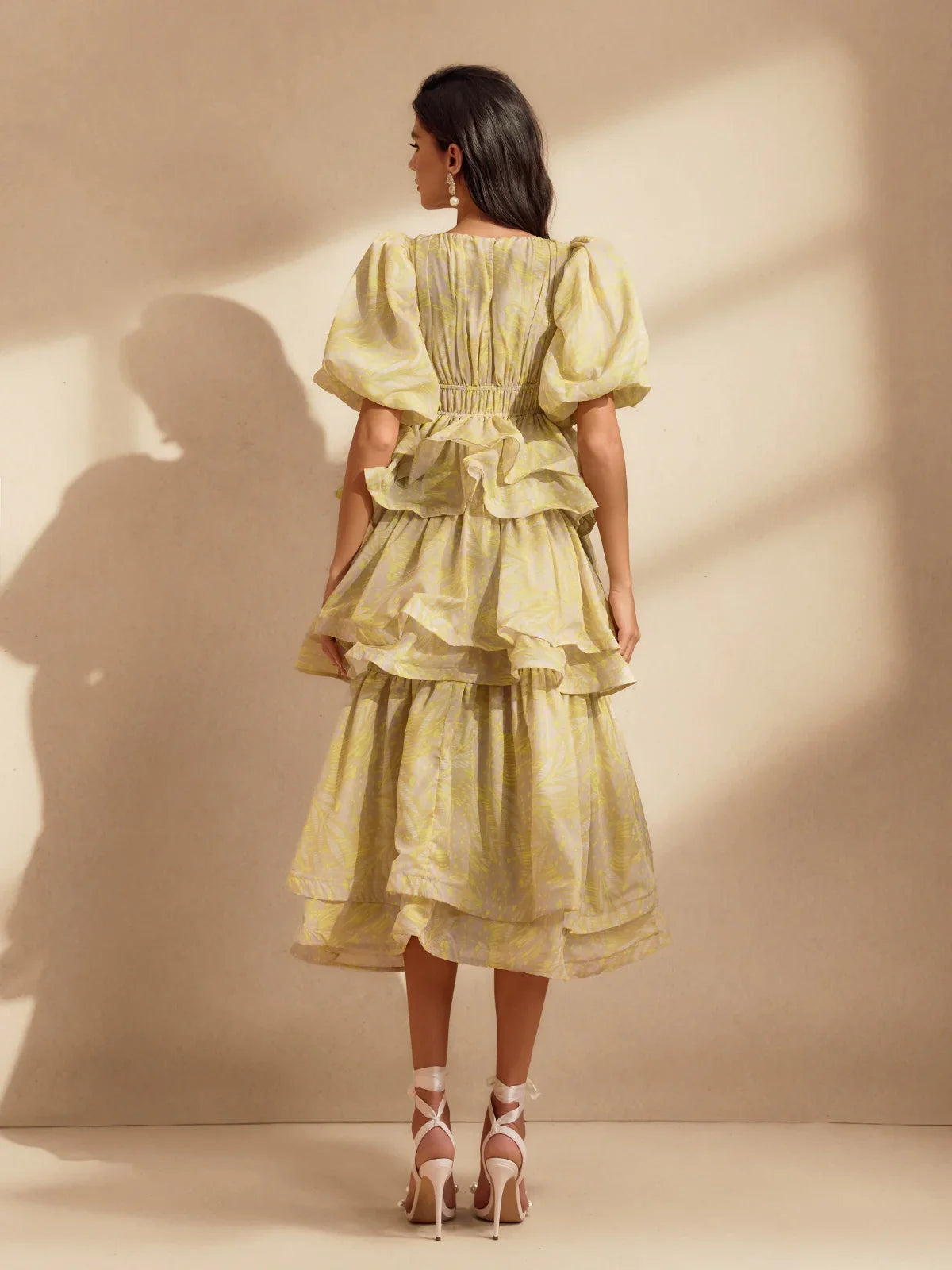 Camille Tiered Ruffle Puff Dress Set