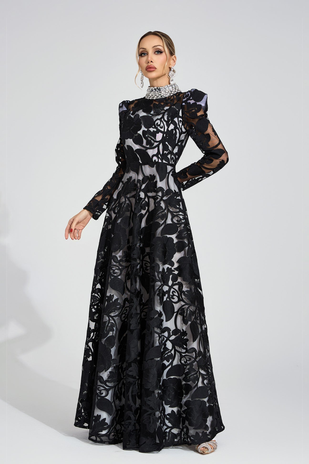 Noir Fleur Royal Gown