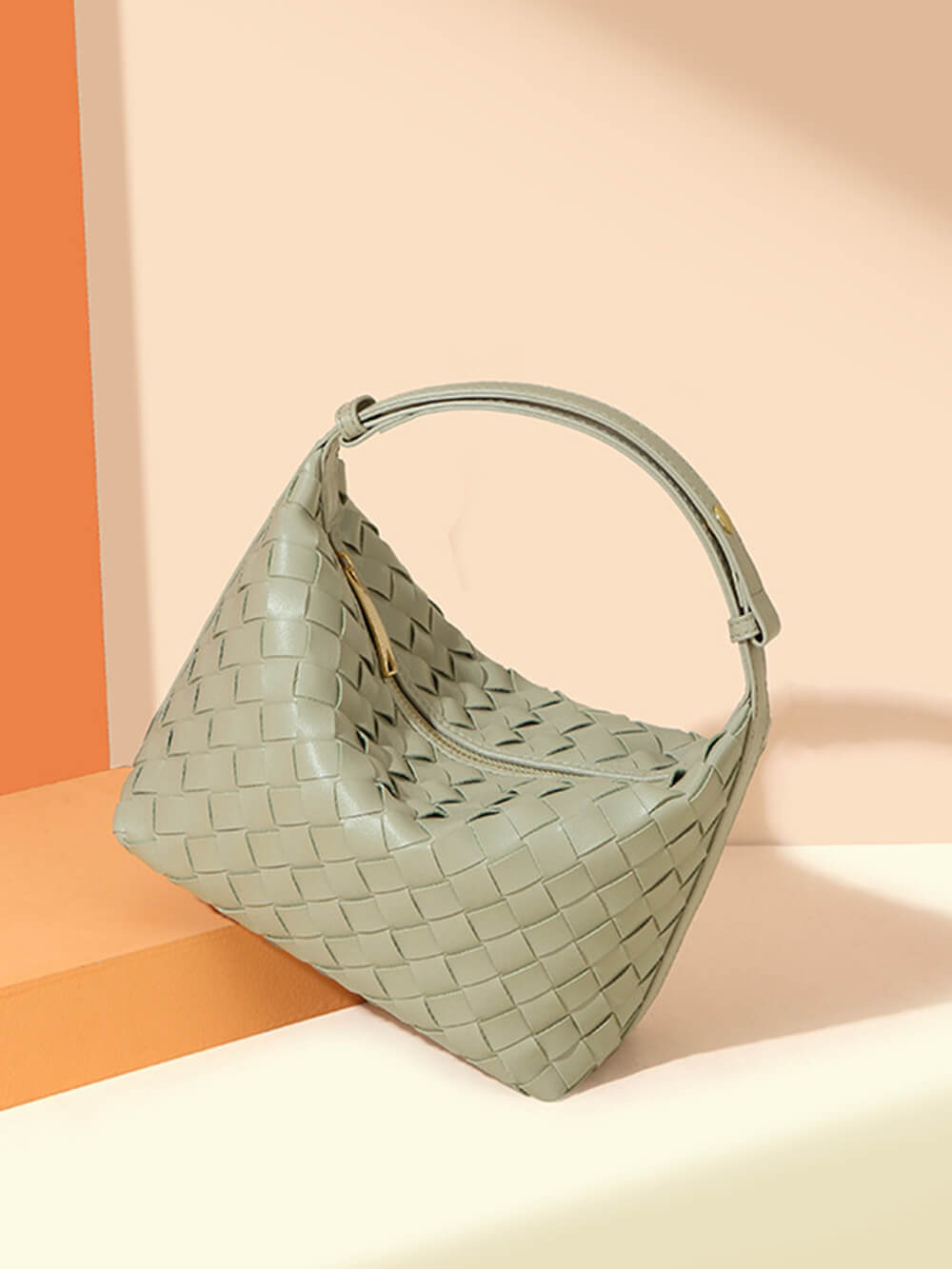 Versatile Handwoven Box Bag Green