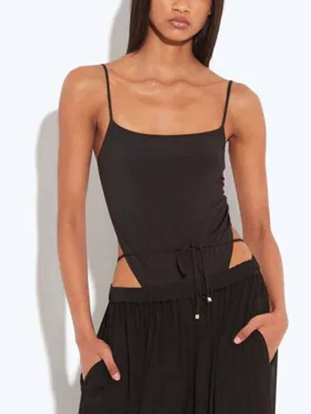 Casual Ruched Pocket Elastic Waistband Pants