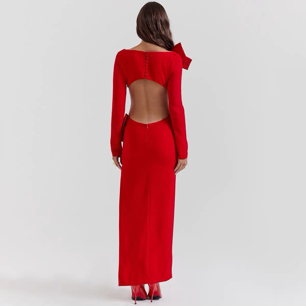 Rosina bow maxi dress