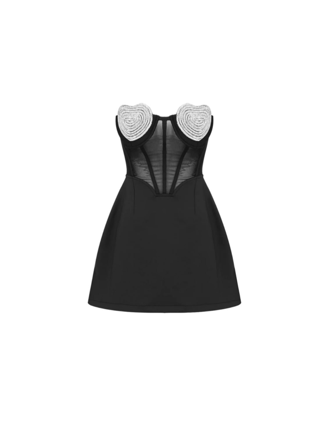 Vivian crystal hearts mini dress