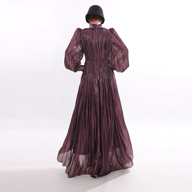 Vespera Pleated Maxi Dress