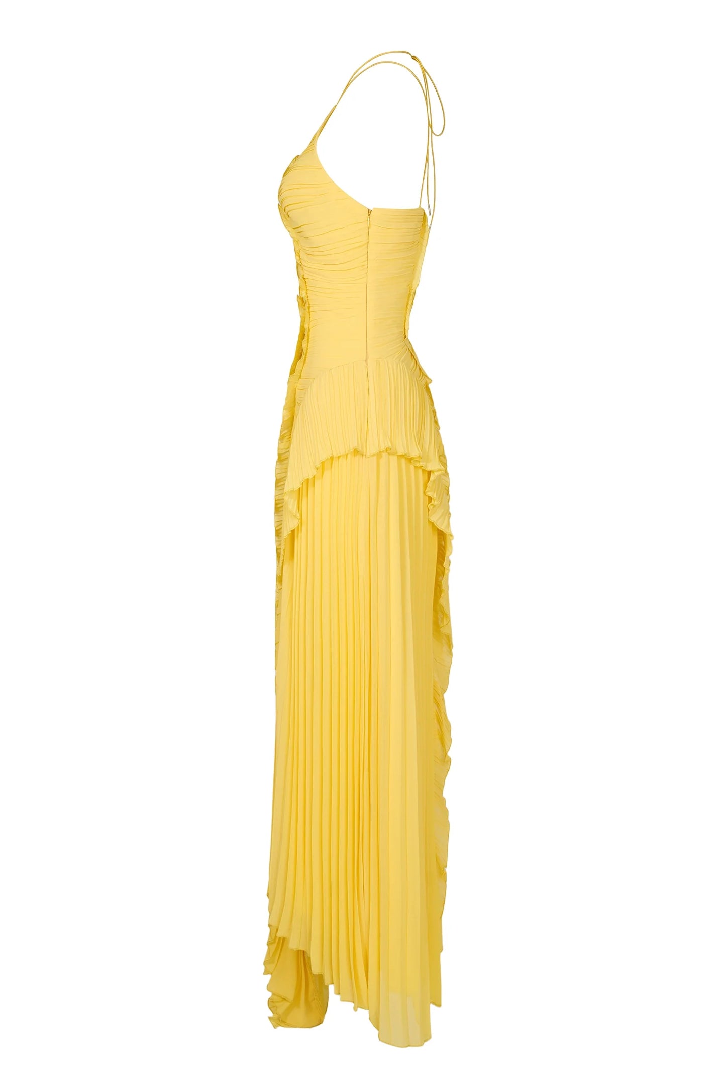 Catherine Ruffle Dress (Free Pearl Clutch)