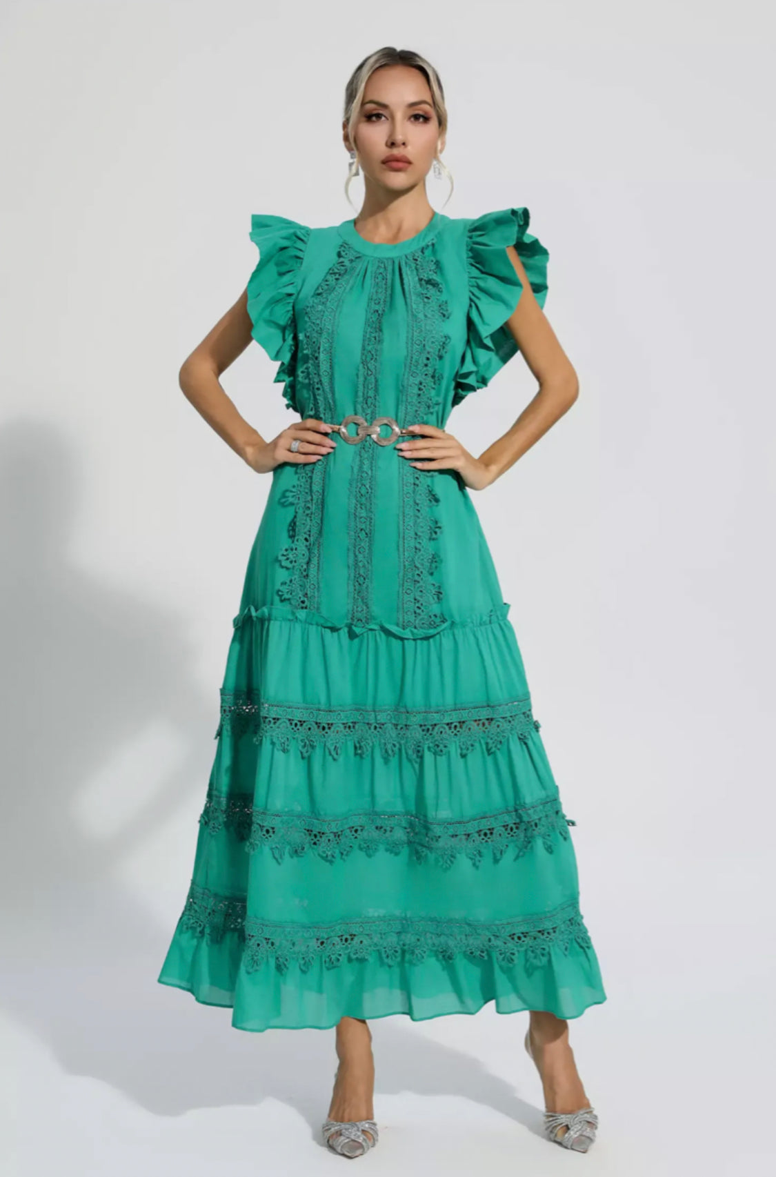Treasure green maxi dress