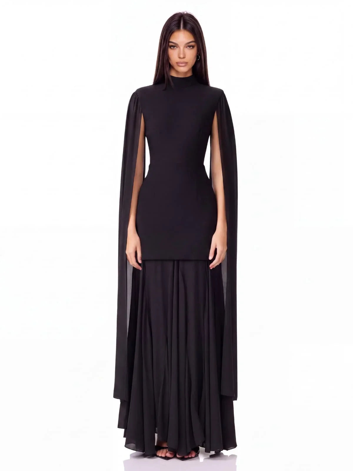 Vesper Cape Sleeve Maxi Dress