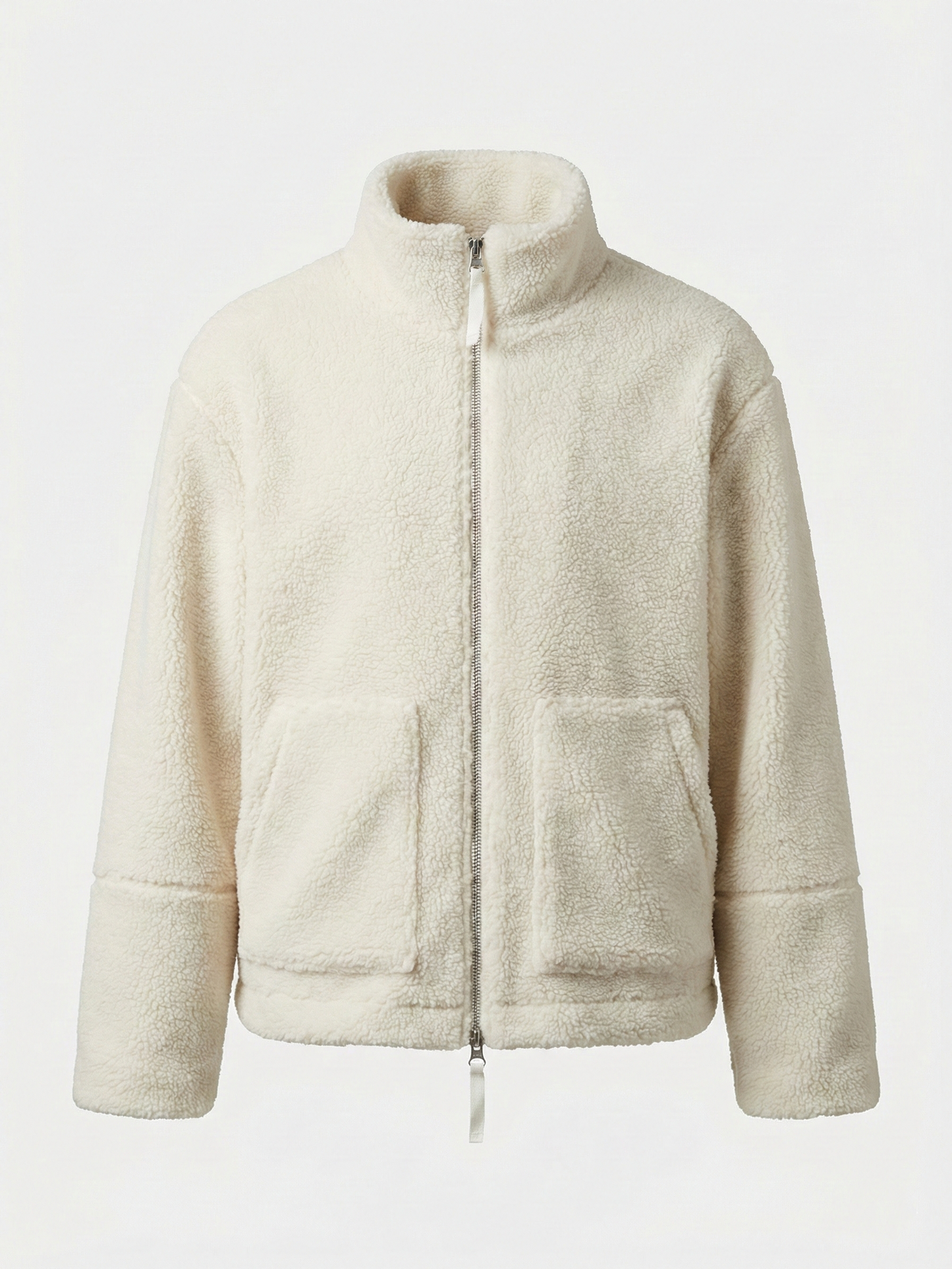 Maddy | Teddy Fleece Zip-Up Waterproof Jacket with High Neck