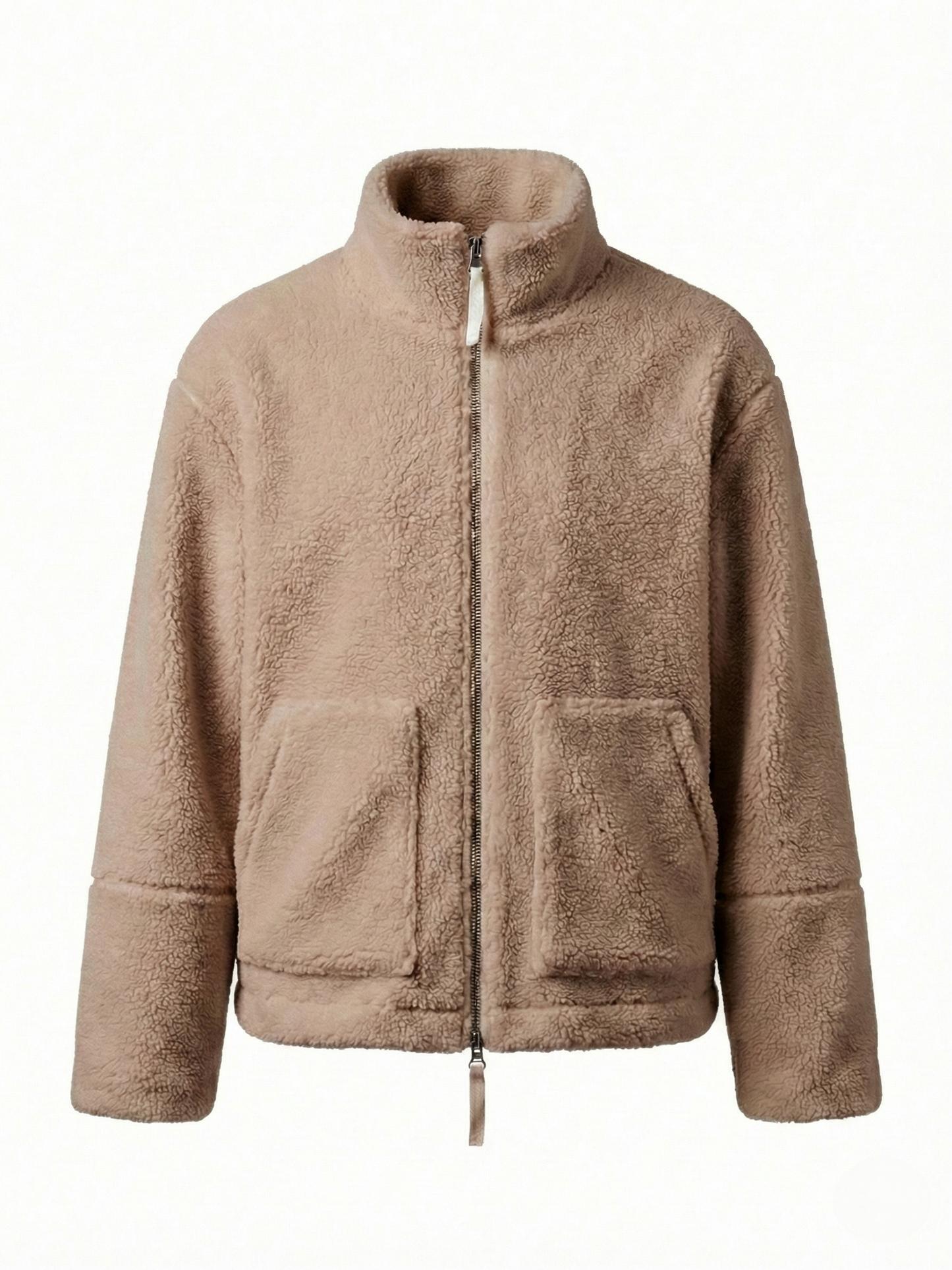 Maddy | Teddy Fleece Zip-Up Waterproof Jacket with High Neck