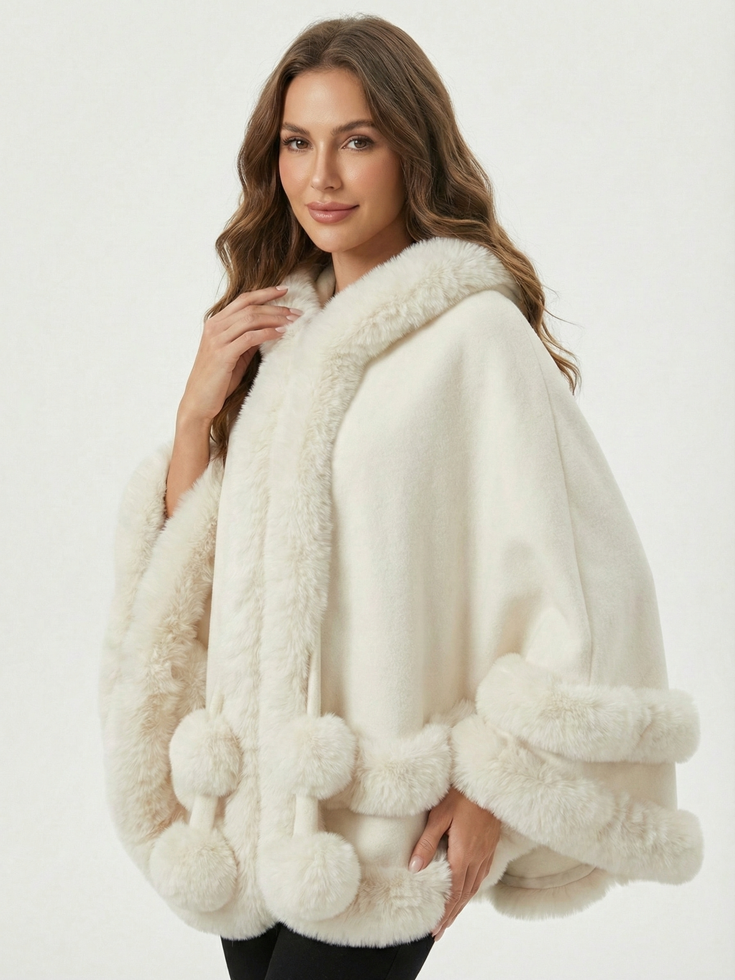 Norway | Faux Fur Trim Winter Cape