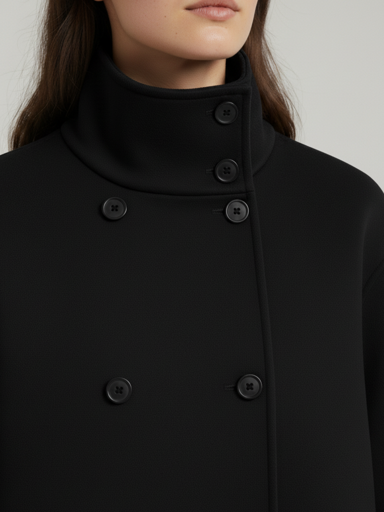 Clara | Blend High-Neck Short Coat