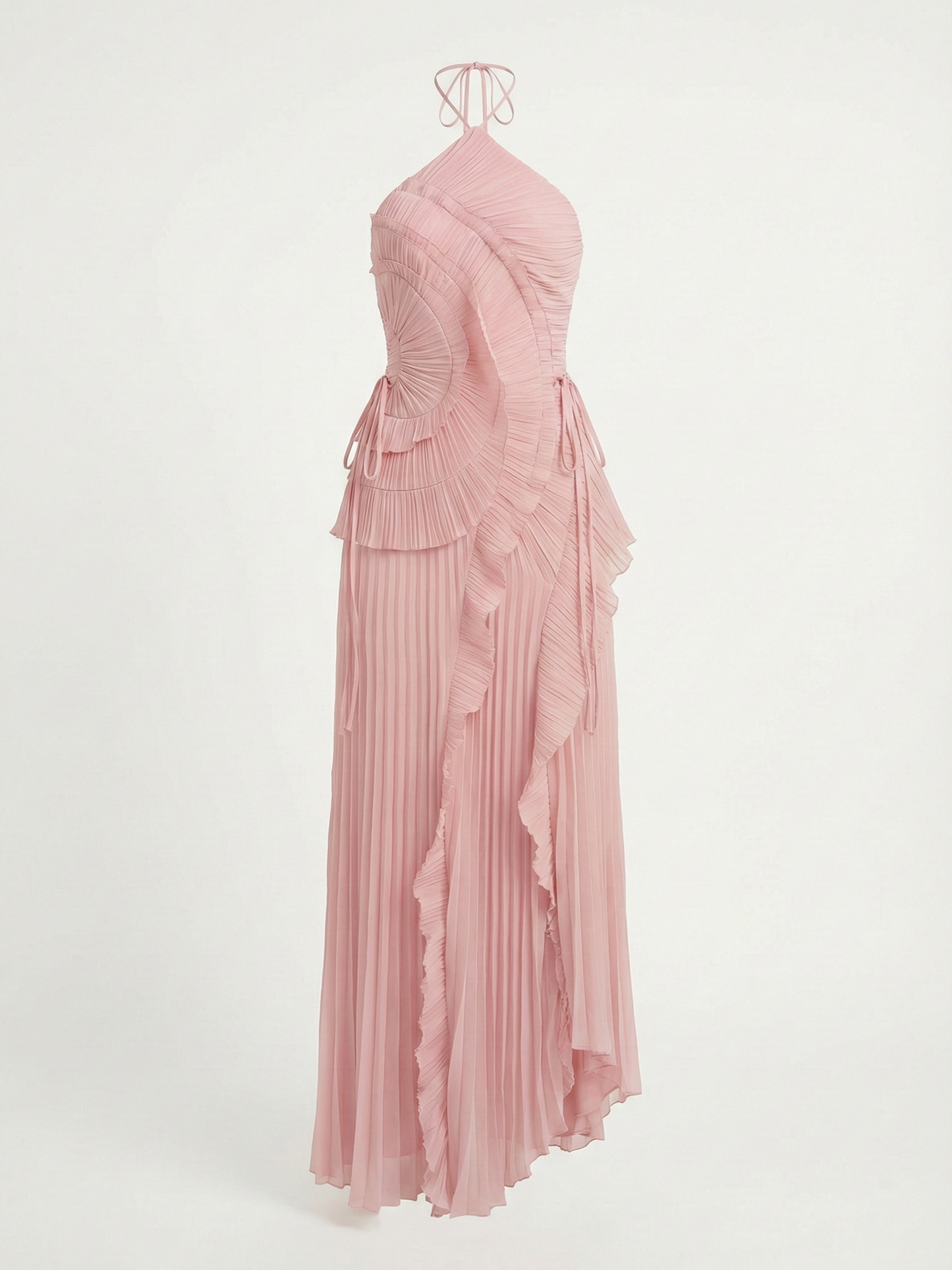 Catherine Ruffle Dress (Free Pearl Clutch)
