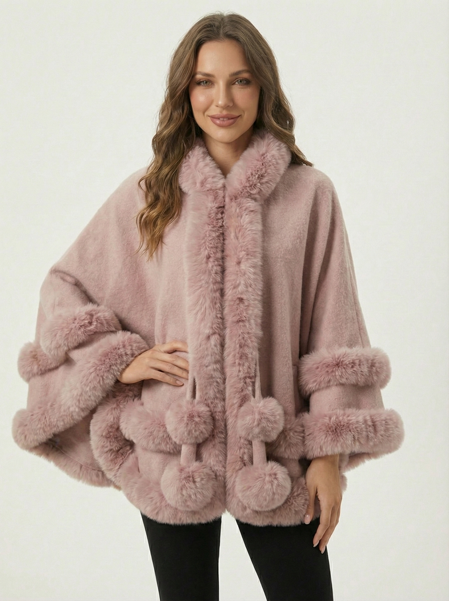 Norway | Faux Fur Trim Winter Cape