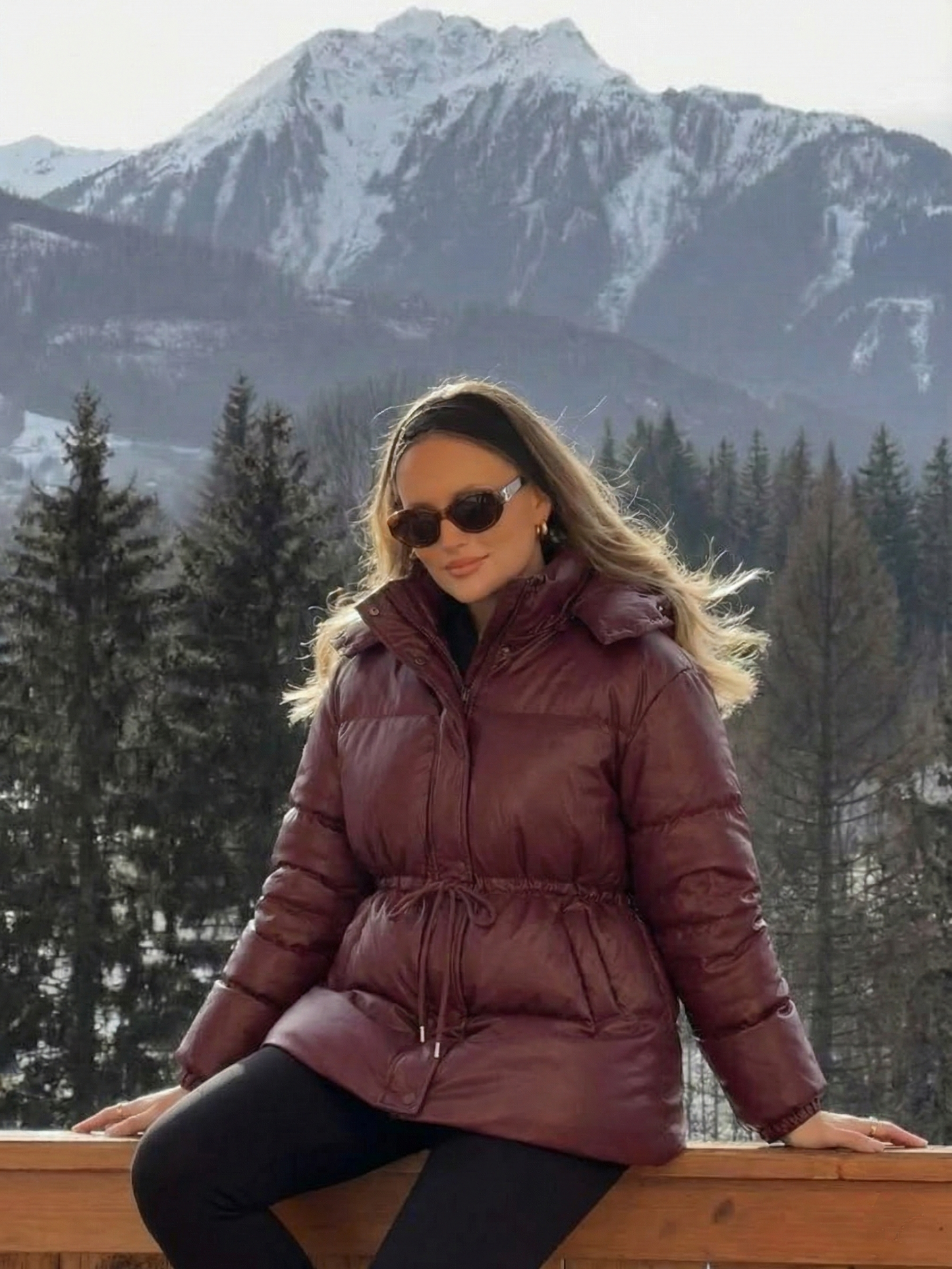 Maggie | Belted Puffer Jacket with High Neck