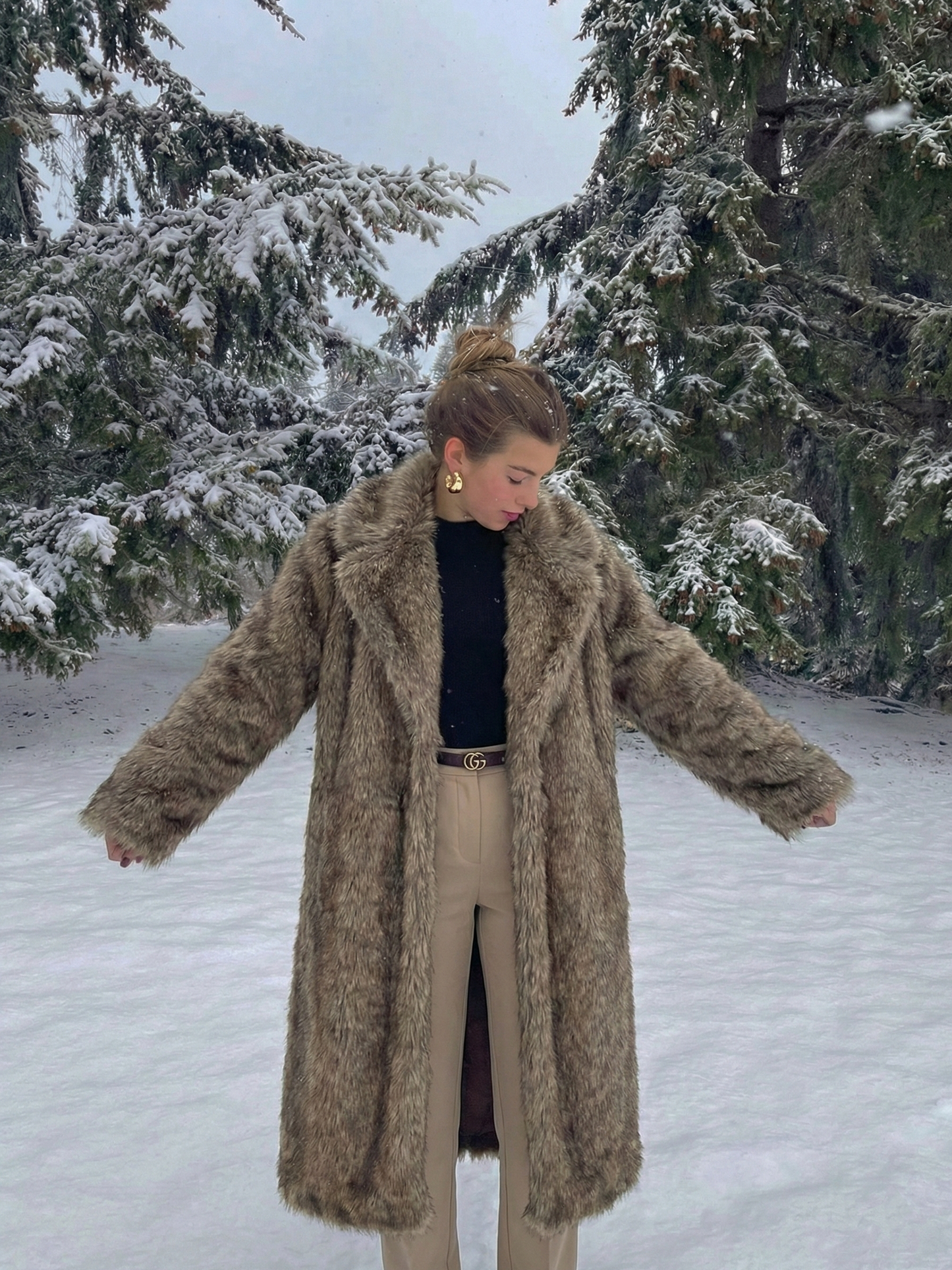Abbie | Long Faux Fur Coat