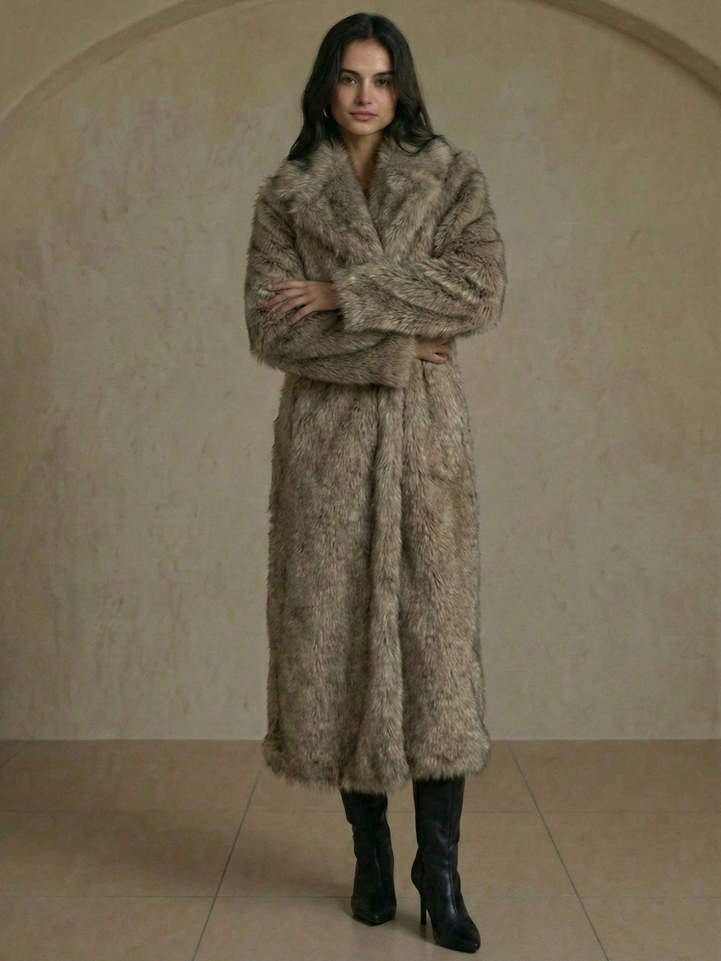 Abbie | Long Faux Fur Coat