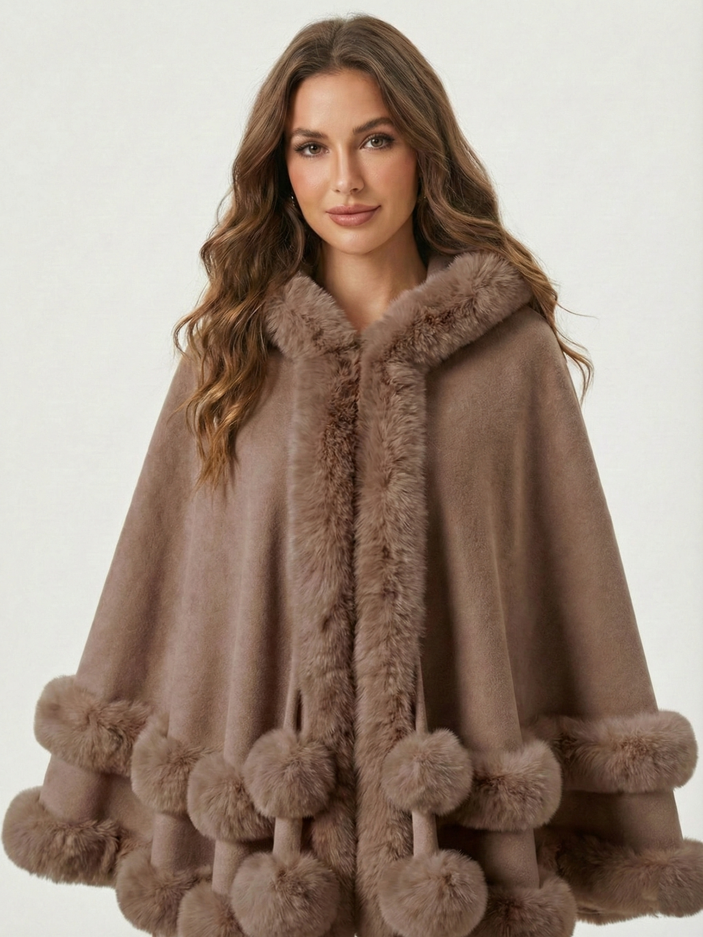 Norway | Faux Fur Trim Winter Cape