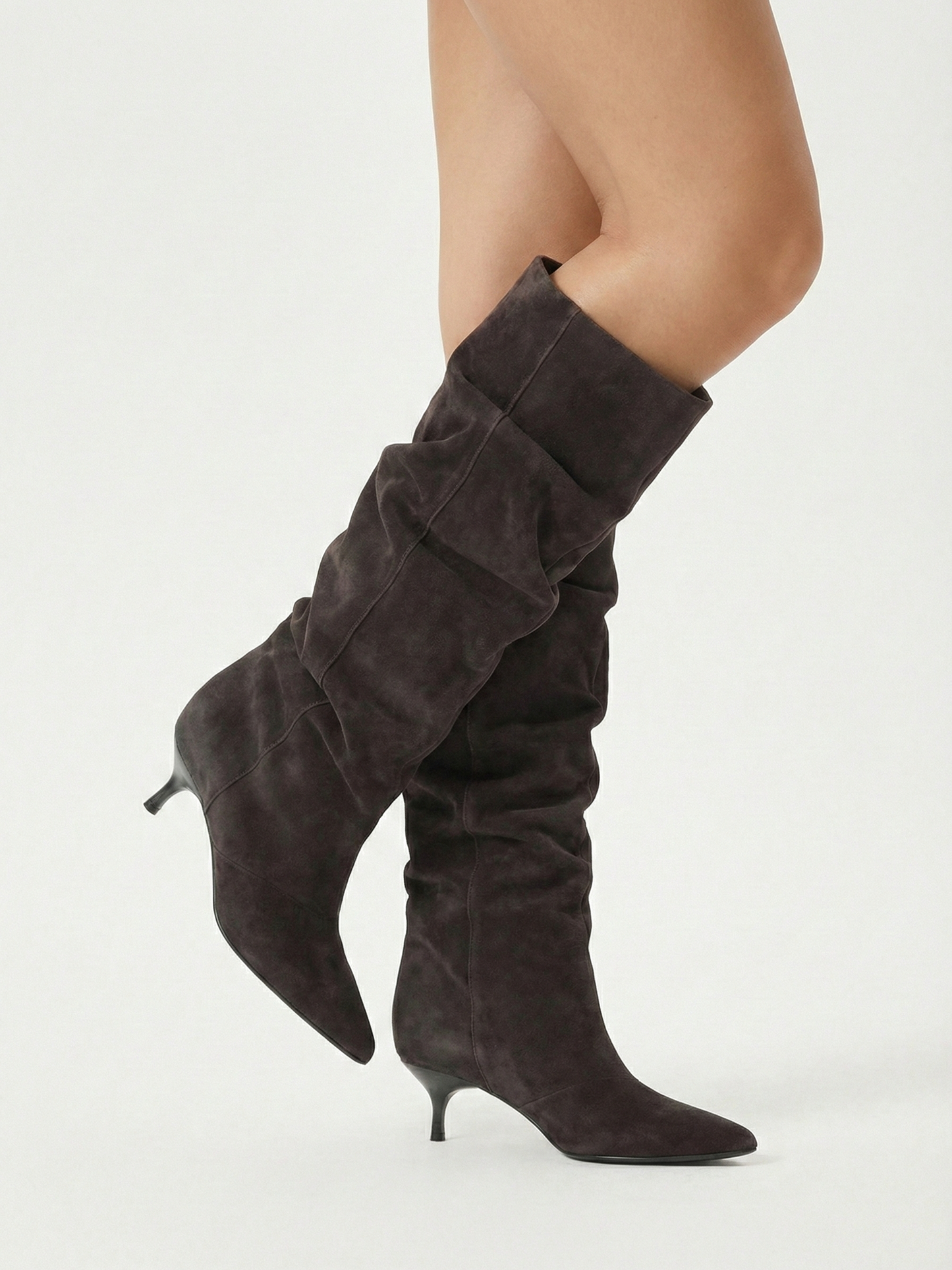 Allyson | Slouch Knee-High Heeled Boots