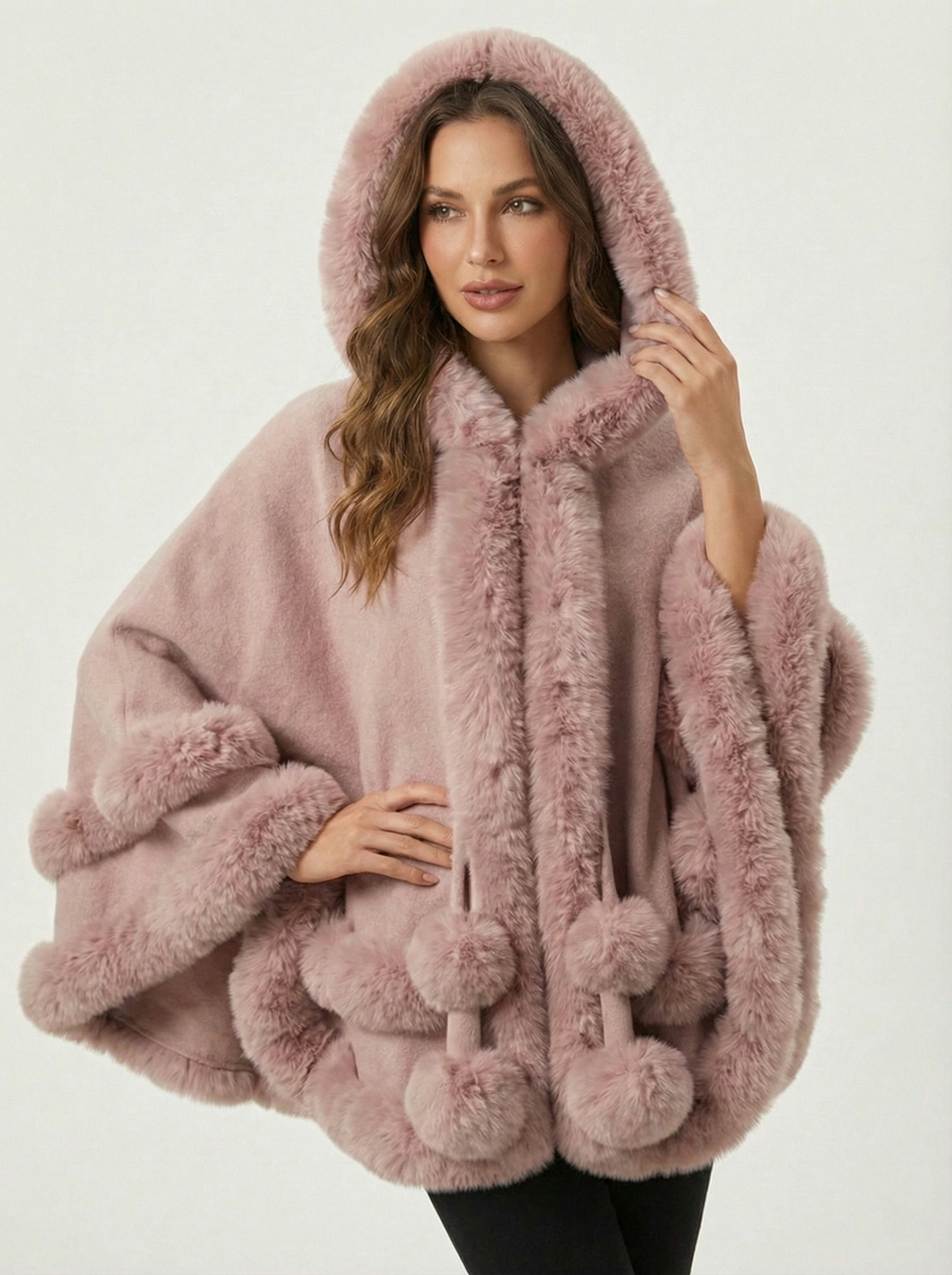 Norway | Faux Fur Trim Winter Cape