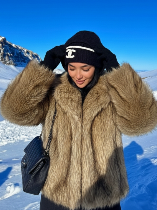 Emily | Faux Fur Cropped Winter Jacket