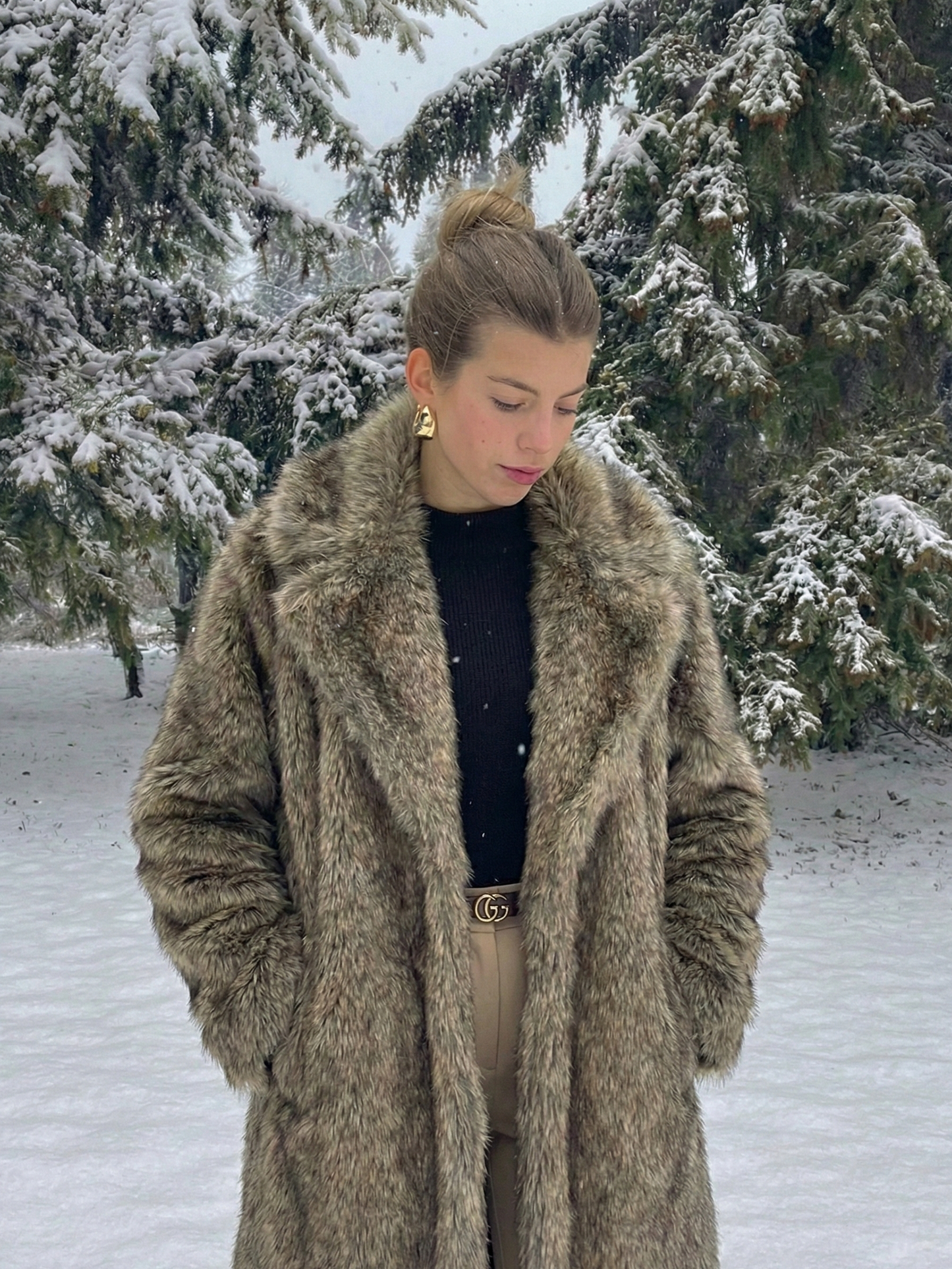 Abbie | Long Faux Fur Coat