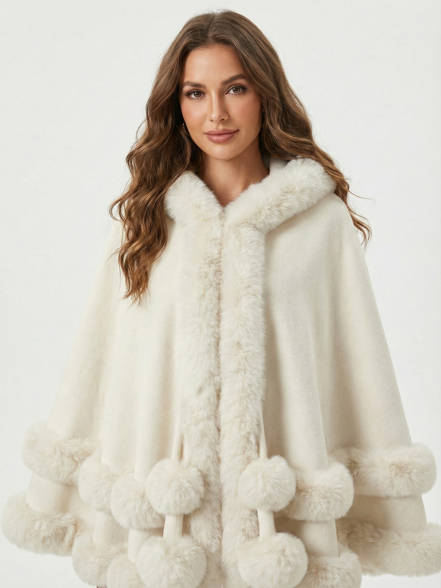 Norway | Faux Fur Trim Winter Cape